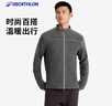 迪卡侬（DECATHLON）摇粒绒外套抓绒衣男保暖户外运动加厚秋绒衣冲锋衣内胆 男款-全拉链-深灰色 M 实拍图