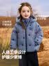 ASK JUNIOR童装儿童羽绒服中长冬装女童鸭绒防风保暖连帽外套上衣 实拍图