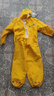 牧萌儿童雨衣分体套装男女童幼儿园防水雨裤宝宝雨披 黄恐龙套装 XL 实拍图