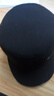 帽子男士秋冬保暖帽户外潮流帽韩版中年平顶帽鸭舌帽 黑色 可调节 实拍图