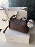 Songmont挂耳系列屋檐包mini设计师款头层牛皮通勤斜挎hobo包 暮棕色 预售7天 实拍图