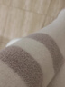 ubras【刘雯同款】慕斯绒条纹保暖加绒家居服套装女加厚加绒睡衣冬季女 小翻领-拿铁灰色 M 实拍图