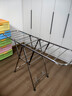 美丽雅落地晾衣架小型折叠阳台室内户外挂衣架不锈钢婴儿衣服晒被晾衣杆 实拍图