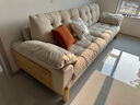 冬熊北欧原木风云朵可拆洗沙发直排小户型猫抓布艺木云沙发客厅实木 【可拆洗】实木沙发/大四人位3米 【旗舰版】猫抓布（紫罗兰+凝胶恒温海绵+竹炭海绵） 实拍图