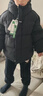 左西男童红色羽绒服冬季2025新款儿童三防加厚保暖外套潮 黑色 130 实拍图