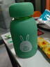 【京东物流送货上门】萌萌兔卡通水杯女牛奶玻璃杯创意便携杯子 绿色萌萌兔 330ml 1只 实拍图