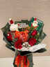 维尔斯情人节礼物小时达平安夜苹果花束礼盒草莓鲜花同城配送女友朋友 苹果+9朵红玫瑰+圣诞装饰混搭花束 实拍图