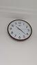 康巴丝（Compas）挂钟客厅钟表 简约钟表客厅石英钟表挂墙时钟 c2877咖木色 33.5cm 实拍图