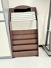 利思德报刊架书报架木质资料架落地报纸架立式杂志宣传单页置物展示架 L07-5胡桃色 实拍图