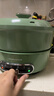 摩飞电器（Morphyrichards）多功能锅一锅多用 电锅炒菜一体不粘锅 分离式电炒锅电煮锅小电锅 鸳鸯电火锅料理锅 3L 清新绿（标配深煮锅+鸳鸯盘） 实拍图