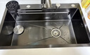 TOSO日式厨房水槽大单槽洗菜盆一体盆304不锈钢台上中下淘菜洗手碗池 米粒微晶5MM款-圆形抽拉龙头顶配 680*450MM 实拍图
