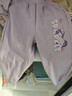 小马宝莉女童裤子秋冬款儿童加绒长裤女孩舒适保暖运动裤卫裤 紫 120 实拍图