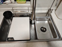 TOSO日式厨房水槽大单槽洗菜盆一体盆304升级316不锈钢台中下集渣碗池 圆形抽拉龙头-洗杯器+净水龙头 316L母婴级75*46 实拍图