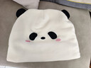 爱宝适月子帽秋冬产后孕妇出院毛绒款产妇帽子坐月子用品 奶白熊猫M483 实拍图