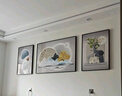 诗六艺家饰客厅装饰画北欧现代简约沙发背景墙挂画三联画大气轻奢壁画晶瓷画 吉祥如意（铝合金外框） 晶瓷画左右50*70+中间100*70亮面 实拍图