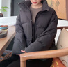迪桑特（DESCENTE）迪桑特SKI STYLE系列运动休闲男女同款短款面包羽绒服 女子BK-黑色-D5492SDJ96 S (女160/男165) 实拍图