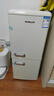 德姆勒（DEMULLER）136升复古冰箱小型大容量家用租房宿舍电冰箱 化妆品网红高颜值双门冰箱冷藏冷冻节能静音 136升【芝士白】上冷藏下冷冻 实拍图