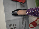 金利来（Goldlion）【新年礼物】女鞋坡跟圆头牛皮浅口一脚蹬单鞋G662320016黑色38 实拍图