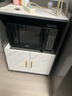 唯旺岩板餐边柜轻奢客厅茶水柜厨房微波炉柜子简约现代储物柜收纳一体 岩板白大理石纹长60 实拍图