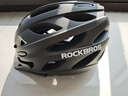 洛克兄弟（ROCKBROS） 骑行头盔带风镜山地公路自行车头盔男女一体成型炫彩安全帽 钛色：加大款58-65cm 灰色镜片 实拍图