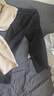 真维斯（Jeanswest）加厚斜纹直筒裤加绒重磅卫裤男2025秋冬宽松百搭运动休闲裤保暖裤 黑色 纯色 XL 实拍图