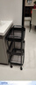 甄严选推车置物架落地多层收纳架宿舍移动零食架厨房架子铁艺带轮储物架 【加厚碳钢】三层黑色送滑轮 实拍图