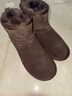 ZHR雪地靴女2025新款加绒保暖女靴真牛皮防水短靴女棉鞋 咖啡色40 实拍图