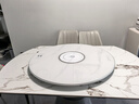 芝梵饭菜保温板加热菜板保温板暖菜板家用带电磁炉火锅暖菜板+火锅+自动旋转家庭旋转餐桌加热转盘 大理石纹银边丨80CM【电动手动转】3000W火锅 实拍图