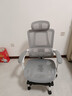 南皇人体工学办公椅电竞椅久坐打游戏办公室椅子久坐不累人工力学座椅 镂空双背白-3级杆-尼脚-带搁脚-155°任意后躺 120-155度(含) 联动扶手 实拍图