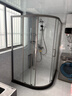 九牧（JOMOO）【定制】 弧形淋浴房一体式浴室玻璃隔断卫生间挡水隔断干湿分12S 现货速发枪灰光波1.0*1.0高1.9m 实拍图