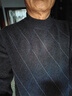皮尔卡丹100%纯羊绒衫男秋冬加厚毛衣半高领中老年套头打底羊绒针织衫 6916黑灰 175/XL 【建议135-155斤】 实拍图