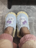 冬季儿童棉拖鞋男女童保暖防滑加绒亲子包跟中小童宝宝毛毛棉拖鞋 升级版天蓝兔子拖鞋 12 40/41码（适合39/40脚穿） 实拍图