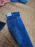 真维斯（Jeanswest）王一博代言牛仔裤男秋冬新款天丝舒适修身直筒高端潮牌休闲裤子男 深蓝【天丝厚款】 32 码(2尺5) 【建议130-140斤】 实拍图
