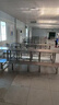 信京食堂餐桌椅子全套学校工地医院连体加厚不锈钢餐桌椅长凳款 实拍图
