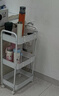 甄严选推车置物架落地多层收纳架宿舍移动零食架厨房架子铁艺带轮储物架 【加厚碳钢】三层白色送滑轮 实拍图