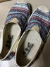 布舍元 女鞋护士工作单鞋民族风休闲老北京布鞋女 110-7043 浅兰 37  实拍图
