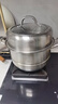 康巴赫蒸锅304不锈钢蒸笼食品级双层汤锅家用蒸煮炖燃气灶电磁炉通用 【加厚304不锈钢】 2层 28cm 实拍图