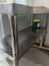 京集加厚不锈钢工作台双层厨房操作台置物架商用打荷台桌子切菜桌定制 加厚二层长100宽40高80 实拍图