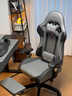 南皇电竞椅游戏椅子电脑椅人体工学椅可躺久坐舒服力学椅宿舍休闲办公 5代按摩款-6D扶手-搁脚-科技布灰-4级气杆-155° 155-180度(含) 可旋转可升降扶手 -尼龙脚 实拍图