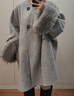 SNIDEL2025秋冬新品复古千金风可拆卸毛领毛呢大衣外套SWFC254315 灰色 S (0) 实拍图