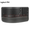 罗技（Logitech）Wave Keys波浪键盘 人体工学键盘 办公键盘 无线蓝牙键盘 配备软垫掌托 3台设备连接 石墨黑 99键 实拍图