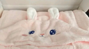 taoqibaby儿童浴巾斗篷男女孩可穿式新生婴儿带帽浴袍洗澡吸水速干宝宝裹巾 粉色兔子【7A级抗菌】A类加厚款 120*80cm 实拍图