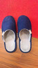 回力日系柔软情侣棉拖秋冬家居室内保暖棉鞋男款HL0006蓝色44-45码 实拍图