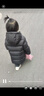 保姆鹅  【风墙】儿童羽绒服宝宝中长款护脸加厚外套保暖童装[NG2664] 炭黑 110 实拍图