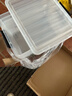 禧天龙塑料衣物收纳箱玩具整理箱84L 透明  3个装 带轮 实拍图