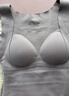 欧迪芬羊绒蚕丝保暖背心女带胸垫内衣女磨毛秋冬无痕内穿打底免穿文胸L 实拍图