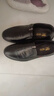 蜻蜓牌真皮正品男士皮鞋新款商务休闲爸爸牛皮鞋韩版软底防滑百搭软皮鞋 【套脚】黑色 42 实拍图
