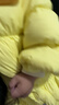 巴拉巴拉童装婴儿轻薄连体衣羽绒服连体衣冬装宝宝爬服儿童衣服男童女童 米黄大嘴鸭 100 （充绒量62g） 实拍图