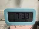 BBA闹钟 锂电充电款智能电子感光三组闹铃儿童学生钟 蓝色语音报时版 实拍图
