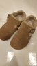 星期六女童勃肯鞋加绒儿童鞋冬季新款女儿二棉单鞋毛毛鞋 驼色 36  实拍图